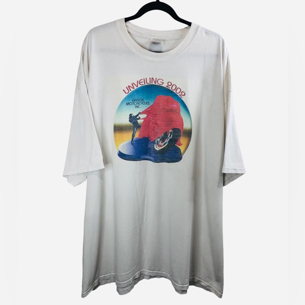 Vintage Y2k Sturgis Rally Breese Motorcycles Unveiling XXXL Graphic 02 Tee Shirt